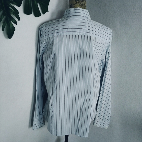 Tommy Hilfiger Blue AND White Oxford Button Blouse Shirt - Picture 3 of 8